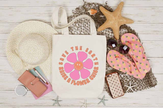 Retro Save the earth raise a flower chigr SVG SVG SVGista 