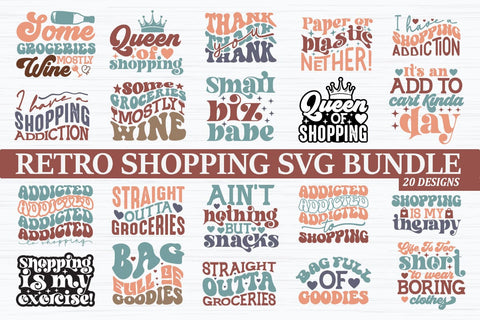 Retro Shopping SVG Bundle SVG akazaddesign 