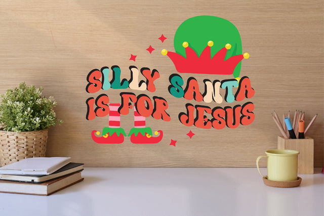 Retro Silly Santa Is For Jesus Sublimation SVGista 