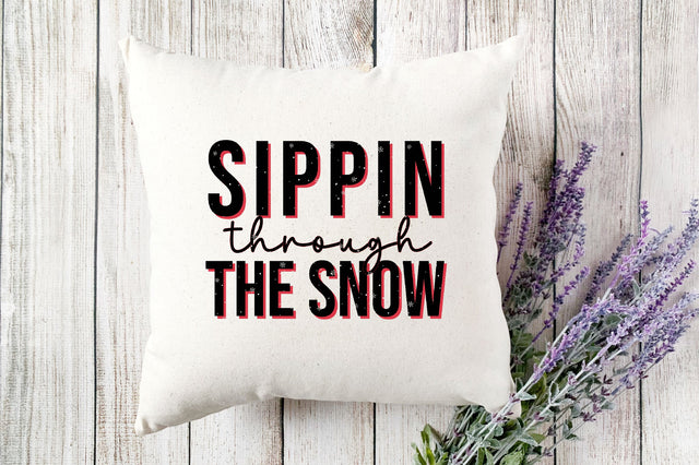 Retro Sippin through the snow SVG SVGista 