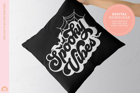 Retro Spooky Vibes SVG Halloween SVG File for Shirts HM SVG Pixel Sublimation 