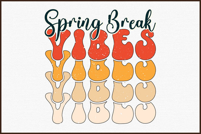 Retro Spring Break Vibes PNG Sublimation Sublimation designartist 
