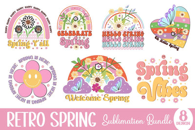 Retro Spring Sublimation Bundle, Spring Sublimation Bundle Sublimation designmaster24 