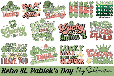 Retro St. Patrick's Day PNG Sublimation Bundle Sublimation Rupkotha 
