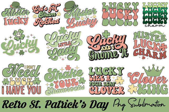 Retro St. Patrick's Day PNG Sublimation Bundle Sublimation Rupkotha 