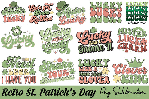 Retro St. Patrick's Day PNG Sublimation Bundle Sublimation Rupkotha 