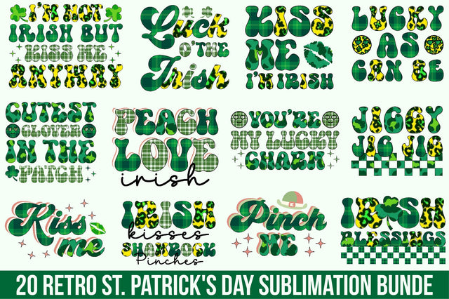 Retro St. Patrick's Day Sublimation Bunde Sublimation SVGista 