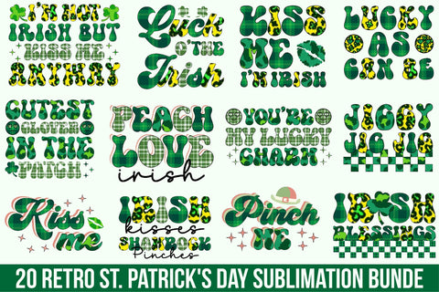 Retro St. Patrick's Day Sublimation Bunde Sublimation SVGista 