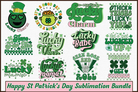 Retro St Patrick's Day Sublimation Bundle Sublimation designartist 