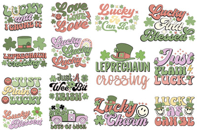 Retro St. Patrick's Day Sublimation Bundle Sublimation Rupkotha 