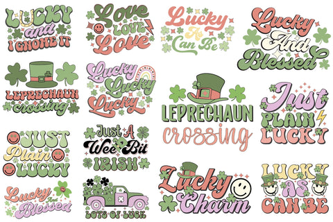 Retro St. Patrick's Day Sublimation Bundle Sublimation Rupkotha 