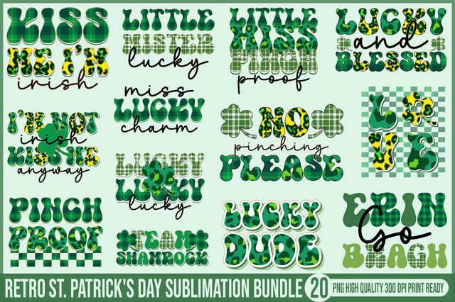 Retro St. Patrick's Day Sublimation Bundle Sublimation SVGista 