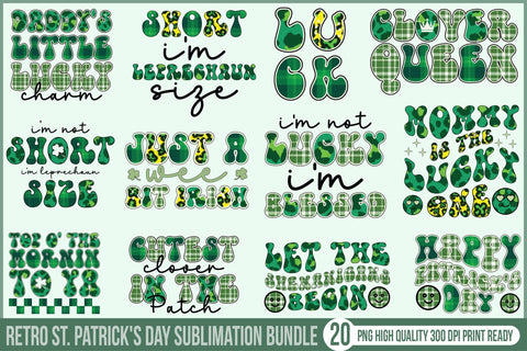 Retro St. Patrick's Day Sublimation Bundle Sublimation SVGista 