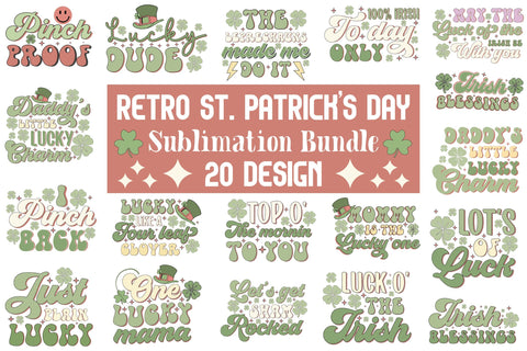 Retro St. Patrick's Day Sublimation Bundle SVG Rupkotha 