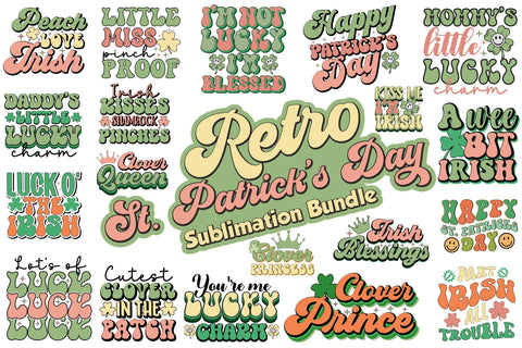 Retro St. Patrick's Day Sublimation Bundle SVG Rupkotha 