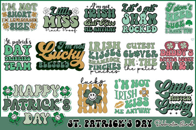 Retro St Patricks Day Sublimation Bundle SVG Rupkotha 