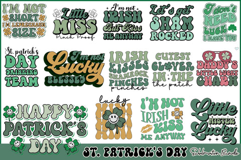 Retro St Patricks Day Sublimation Bundle SVG Rupkotha 