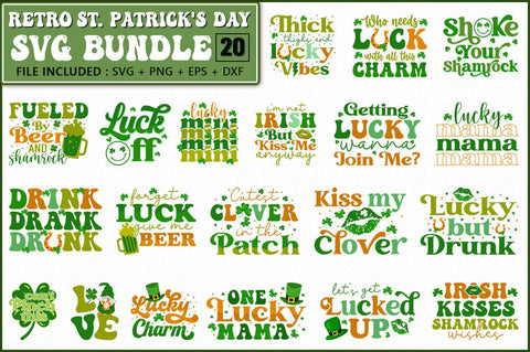 Retro St. Patrick's Day SVG Bundle, Shamrock SVG Bundle SVG Shetara Begum 