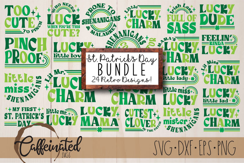 Retro St. Patrick's Day SVG Bundle SVG Caffeinated SVGs 