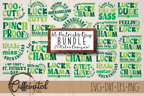 Retro St. Patrick's Day SVG Bundle SVG Caffeinated SVGs 