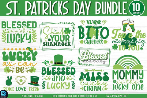 Retro St Patrick's Day SVG Bundle SVG DESIGNISTIC 
