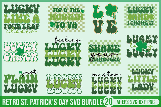 Retro St. Patrick's Day Svg Bundle SVG SVGista 