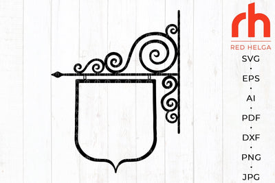 Retro street sign svg - Hanging sign svg - Shop sign svg - Direction sign svg SVG RedHelgaArt 