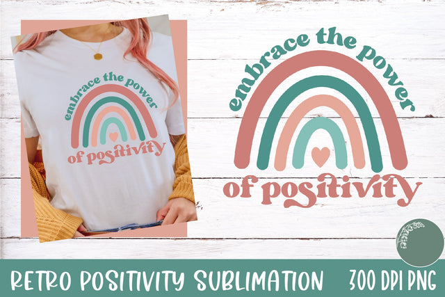 Retro Sublimation PNG-Power of Positivity Rainbow PNG Sublimation Linden Valley Designs 