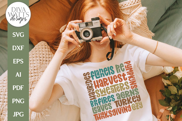 Retro Subway Art Fall SVG SVG Diva Watts Designs 