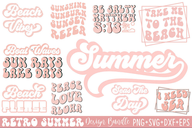 Retro Summer Design Bundle SVG Rupkotha 