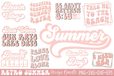Retro Summer Design Bundle SVG Rupkotha 