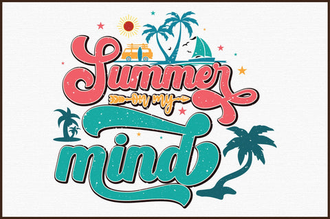 Retro Summer On My Mind PNG Sublimation designartist 