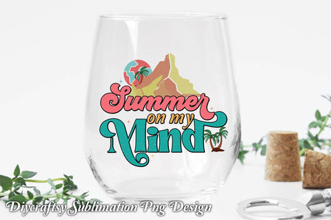 Retro Summer On My Mind Sublimation SVG Creativeart88 