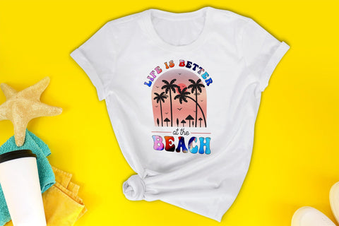 Retro Summer PNG | Life is Better at the Beach Sublimation CraftLabSVG 