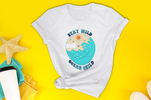 Retro Summer PNG, Stay Wild Ocean Child Sublimation CraftLabSVG 