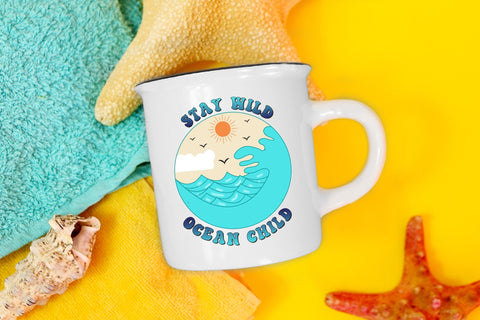 Retro Summer PNG, Stay Wild Ocean Child Sublimation CraftLabSVG 