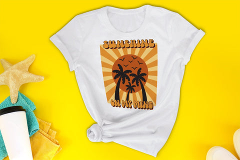 Retro Summer PNG Sublimation - Sunshine on My Mind Sublimation CraftLabSVG 