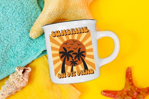 Retro Summer PNG Sublimation - Sunshine on My Mind Sublimation CraftLabSVG 