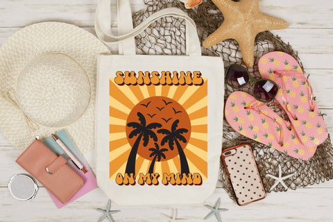 Retro Summer PNG Sublimation - Sunshine on My Mind Sublimation CraftLabSVG 