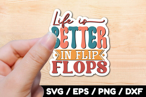 Retro Summer stickers SVG Bundle SVG akazaddesign 