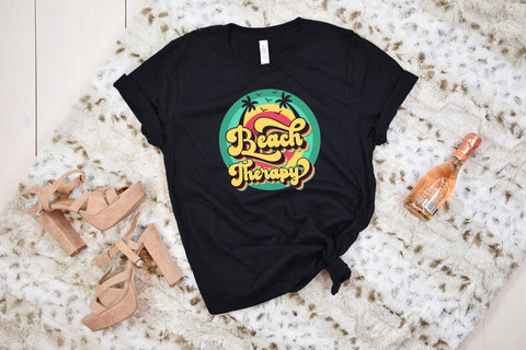 Retro Summer Sublimation - Beach Therapy PNG Sublimation CraftLabSVG 