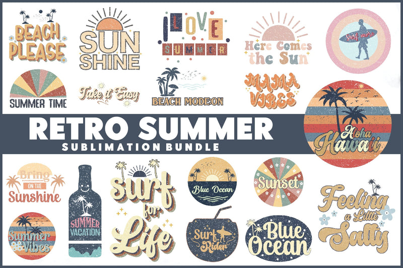 Retro Summer Sublimation Bundle Sublimation Jagonath Roy 