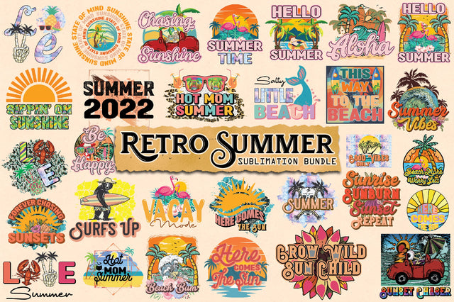 Retro Summer Sublimation Bundle Sublimation Jagonath Roy 