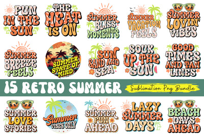 Retro Summer Sublimation Bundle Sublimation Regulrcrative 