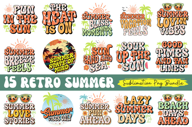 Retro Summer Sublimation Bundle Sublimation Regulrcrative 