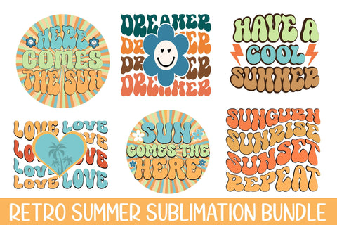 Retro Summer Sublimation Bundle Sublimation Rupkotha 