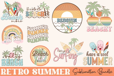 Retro Summer Sublimation Bundle Sublimation Rupkotha 