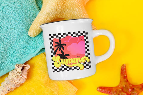 Retro Summer Sublimation Design PNG Sublimation CraftLabSVG 