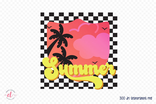 Retro Summer Sublimation Design PNG Sublimation CraftLabSVG 