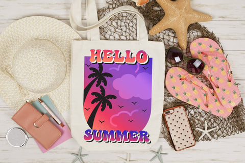 Retro Summer Sublimation - Hello Summer PNG Sublimation CraftLabSVG 